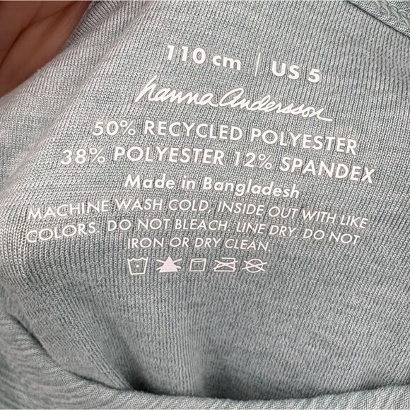 Hanna Andersson Girl's Sleeveless Solid Active Dress Size 5 Green Activewear - Picture 3 of 5